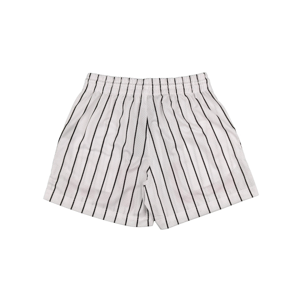 Common Hype Split Pinstripe Mesh Short Ivory