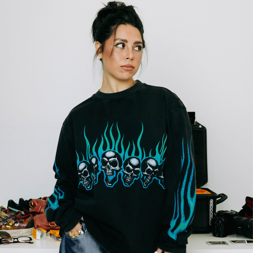 Commons Anarchy Long Sleeve Tee Vintage Black