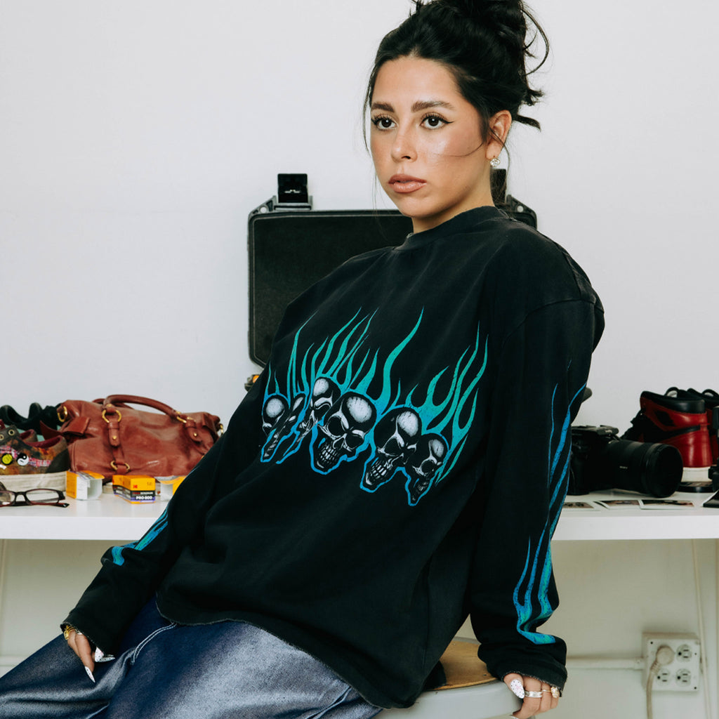 Commons Anarchy Long Sleeve Tee Vintage Black