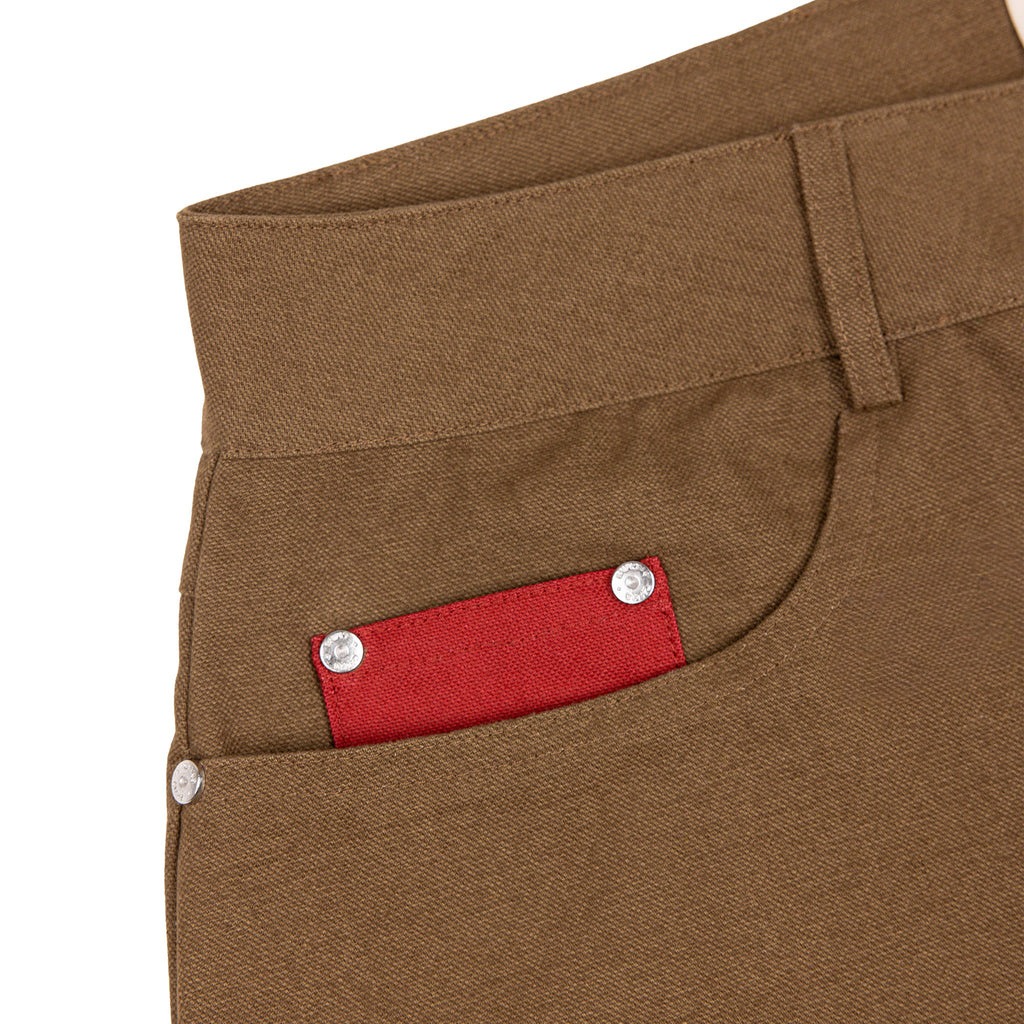 Commons Double Knee Canvas Short Brown