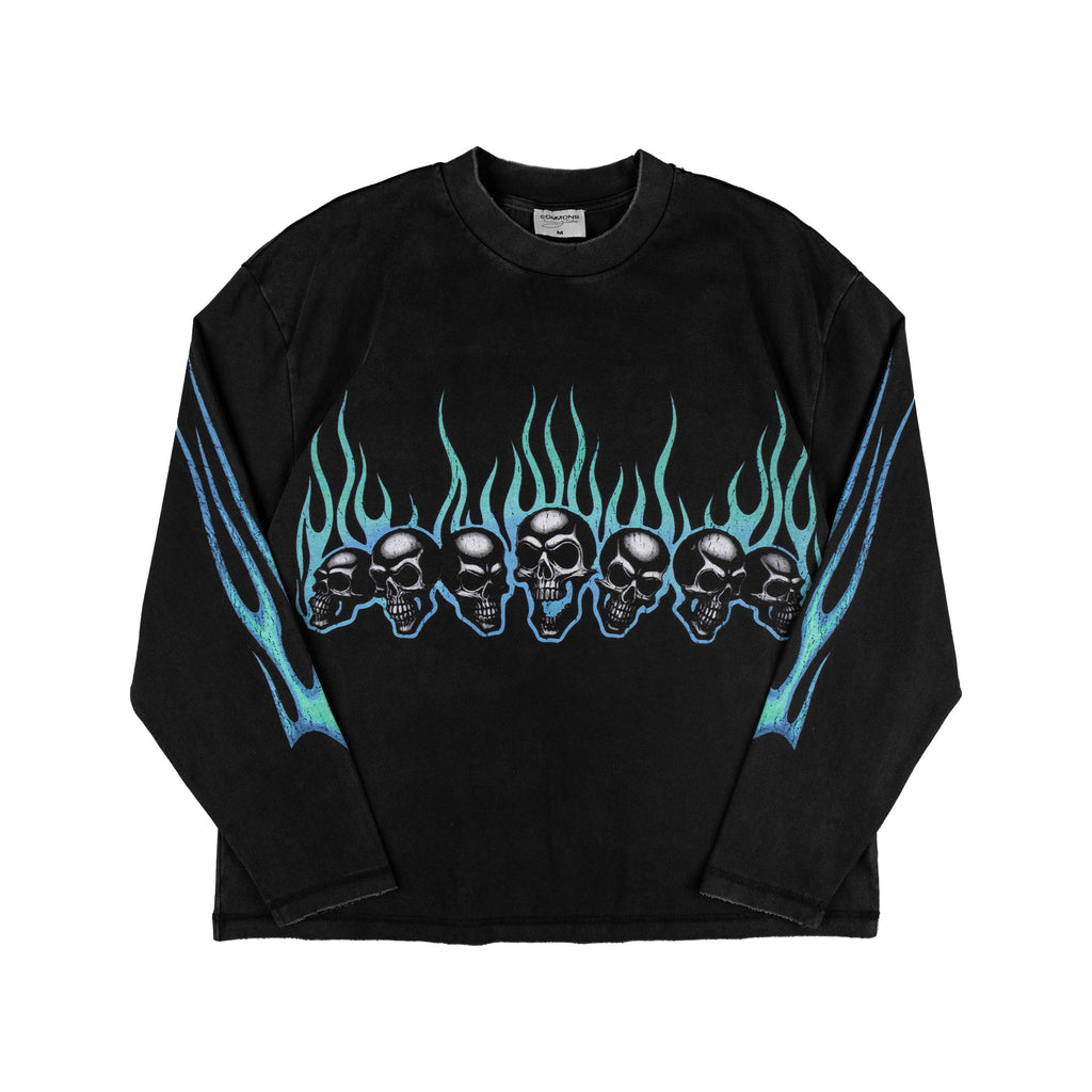 Commons Anarchy Long Sleeve Tee Vintage Black