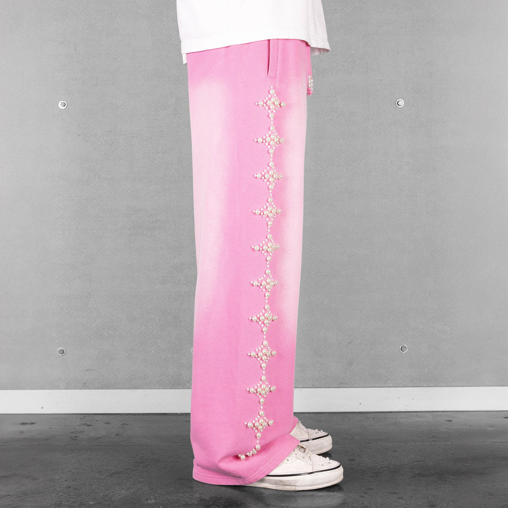 Commons Pearled Star Sweatpants Faded Pink