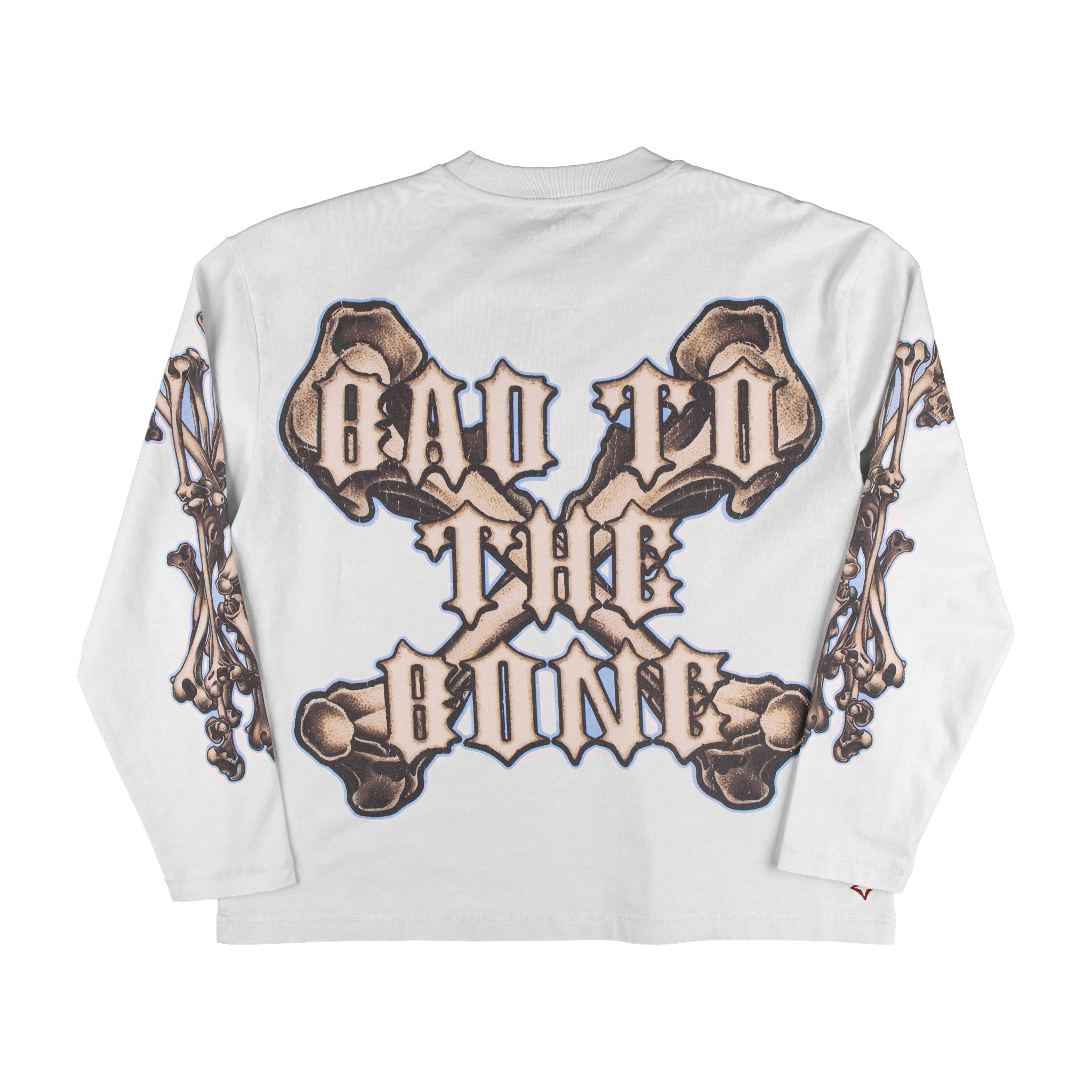 Commons Bad to the Bone Long Sleeve Tee White