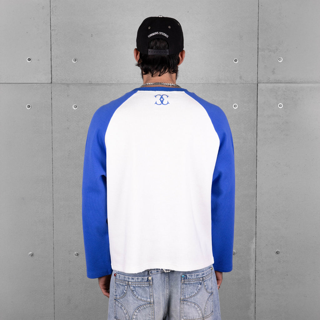 Commons Studios Waffle Thermal Long Sleeve Royal/White
