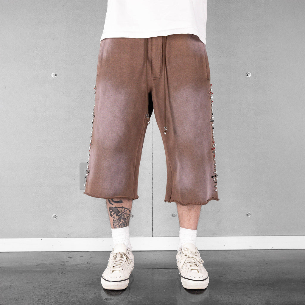 Commons Red Rivet Sweatshort Vintage Brown