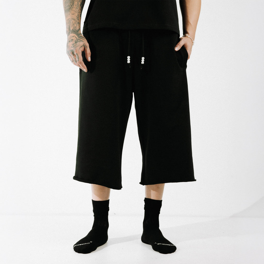 Commons Pearled Sweatshort Vintage Black