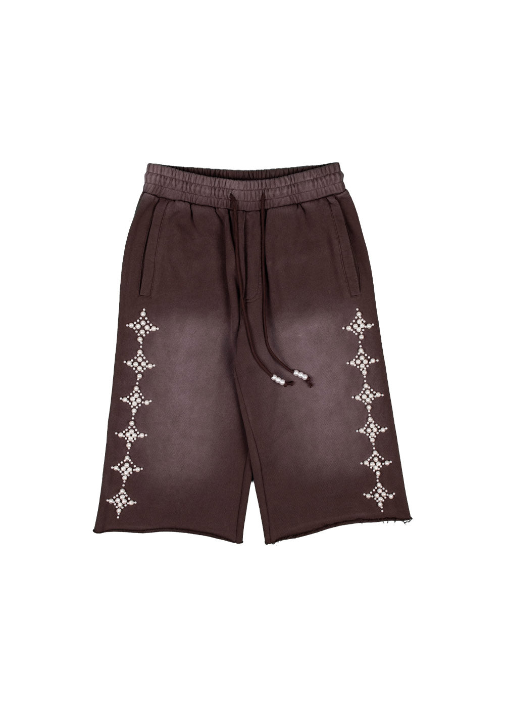 Commons Pearled Star Sweatshort Vintage Brown