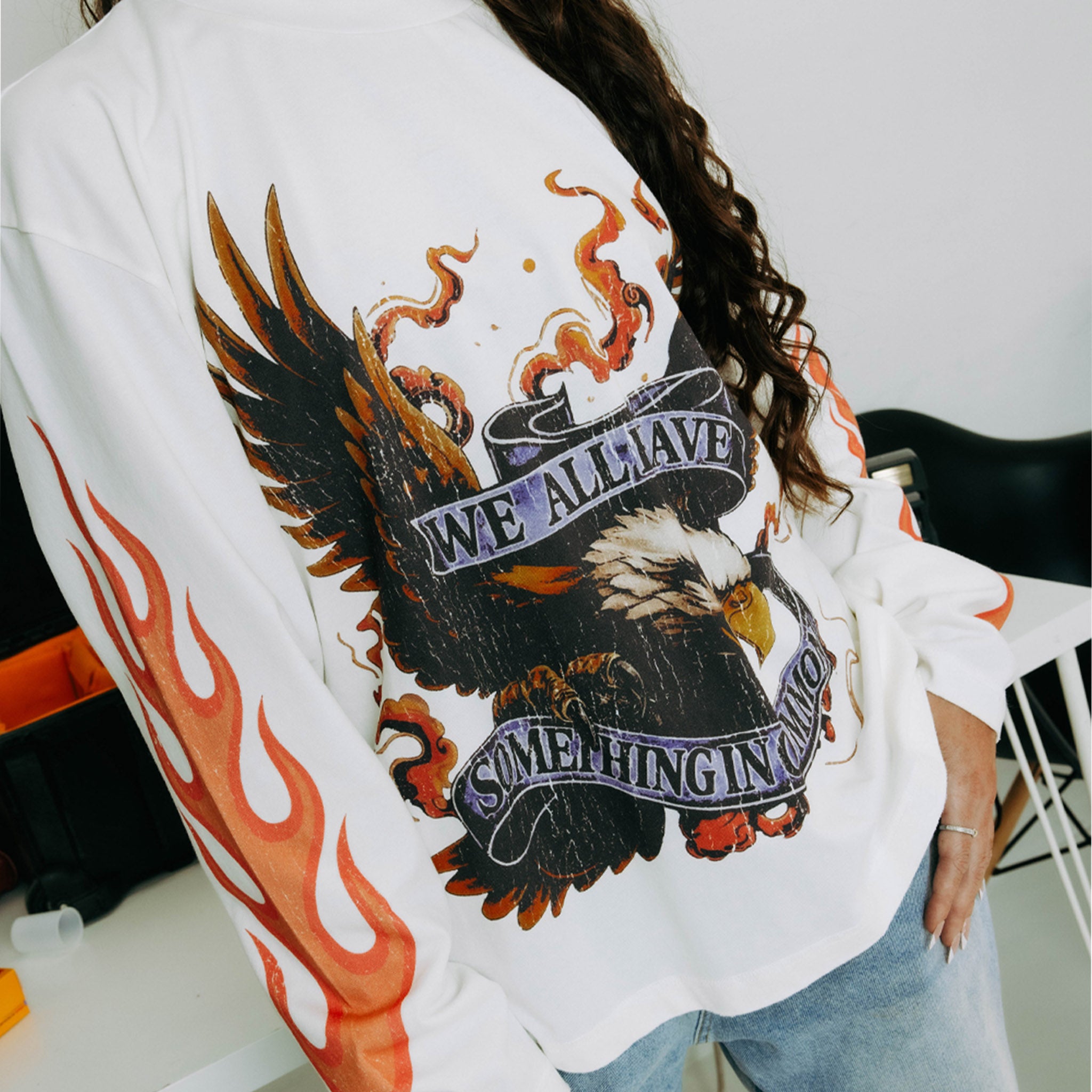 Commons Freedom Long Sleeve Tee White