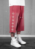 Commons Pearled Star Sweatshort Gym Red