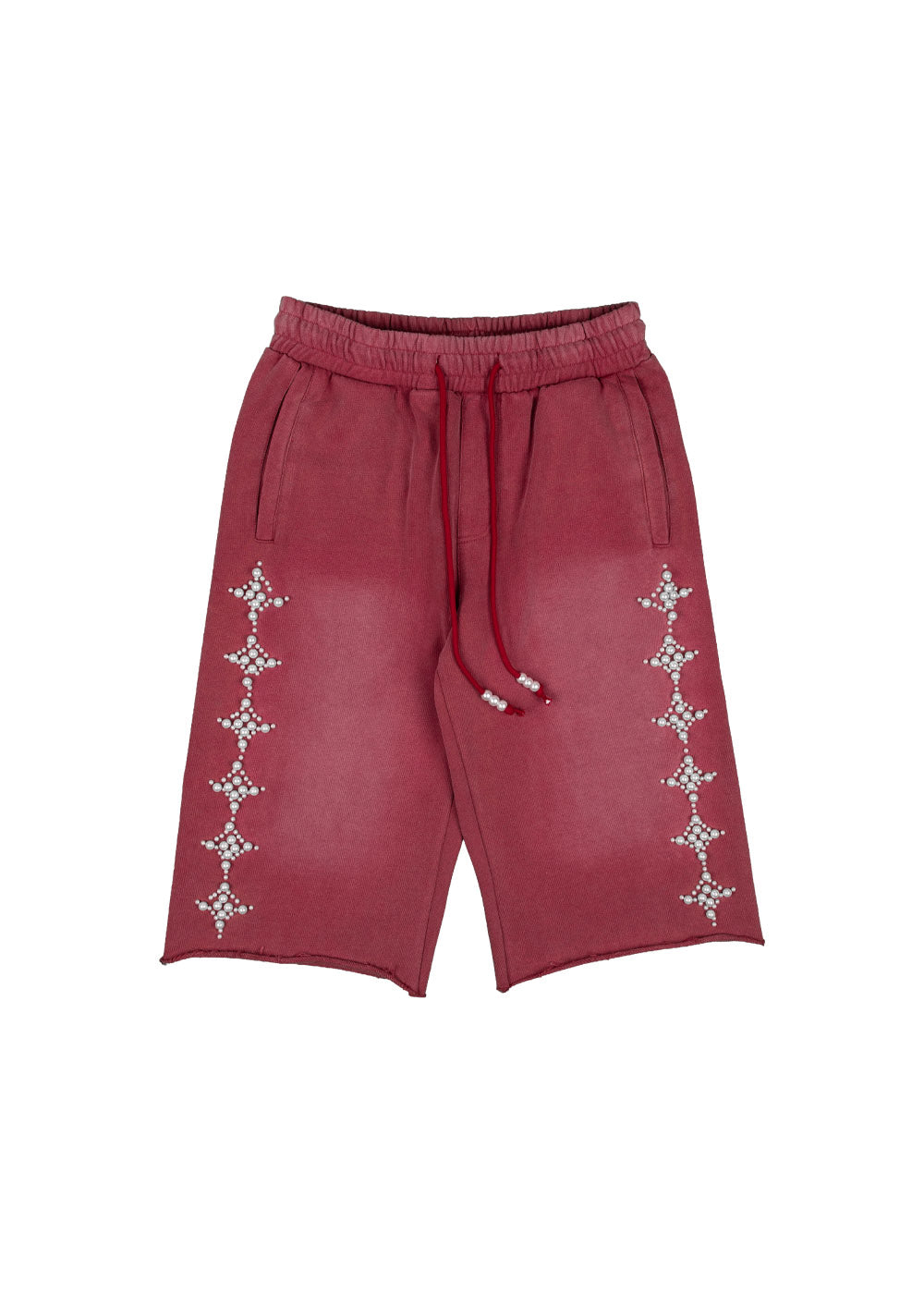 Commons Pearled Star Sweatshort Gym Red
