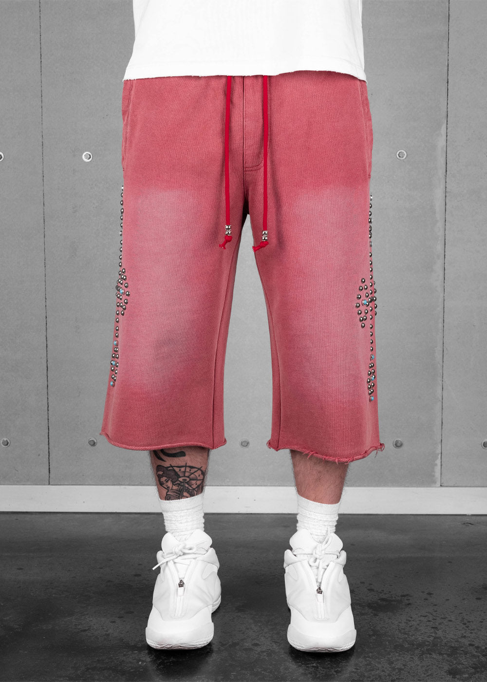 Commons Studios Rivet Sweatshort Gym Red