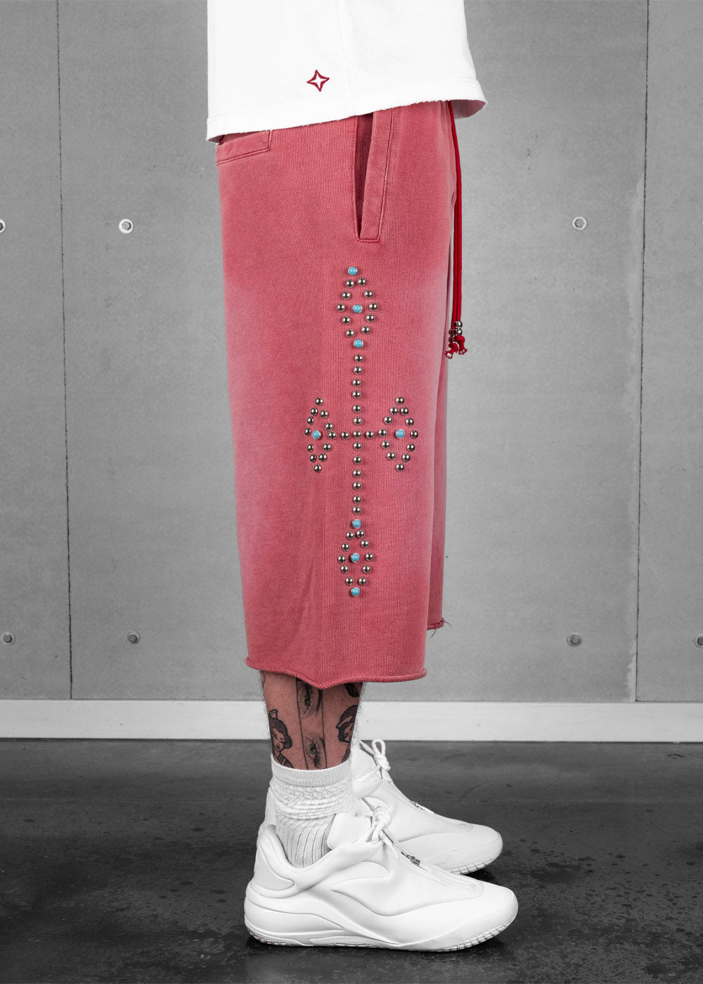 Commons Studios Rivet Sweatshort Gym Red