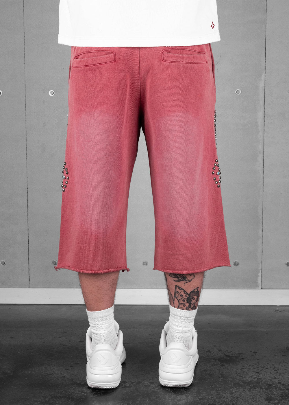 Commons Studios Rivet Sweatshort Gym Red