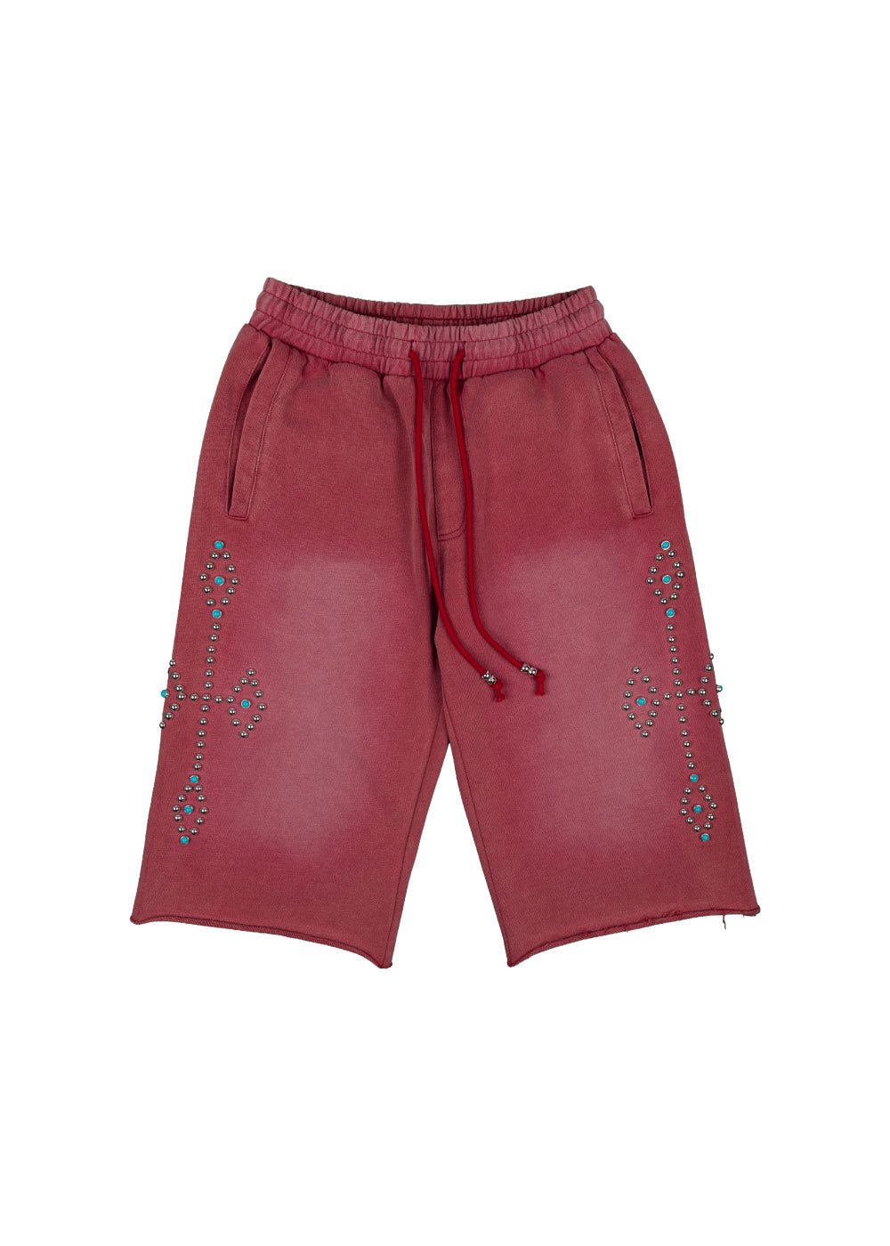 Commons Studios Rivet Sweatshort Gym Red