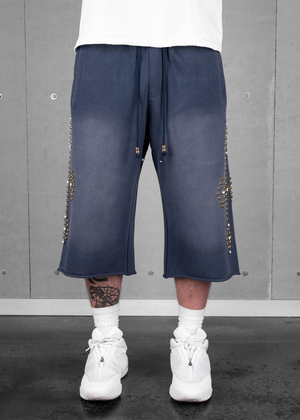 Commons Studios Rivet Sweatshort Navy Blue