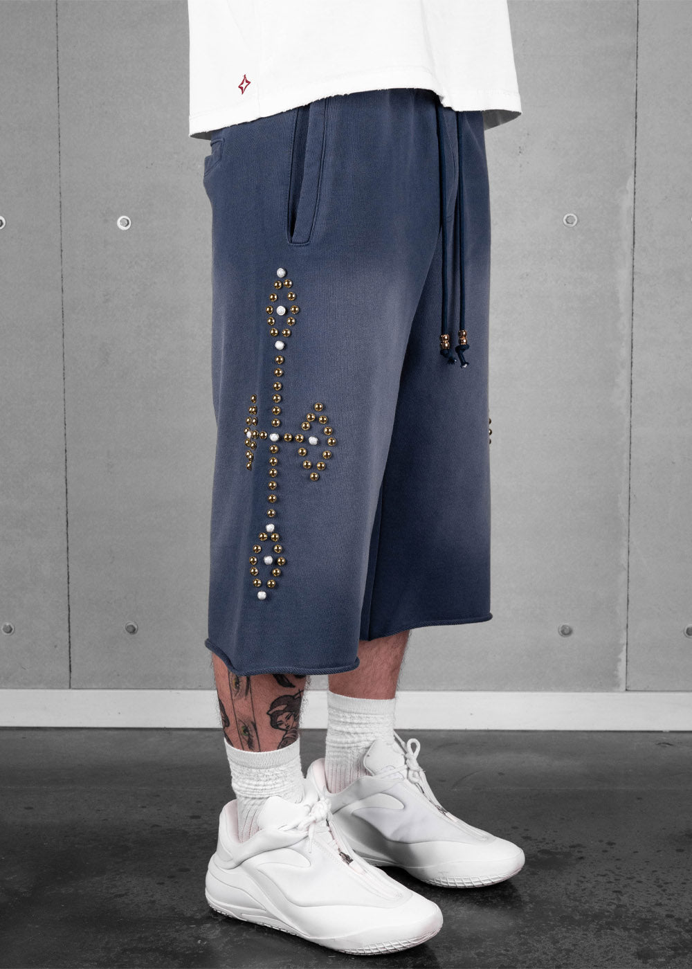 Commons Studios Rivet Sweatshort Navy Blue