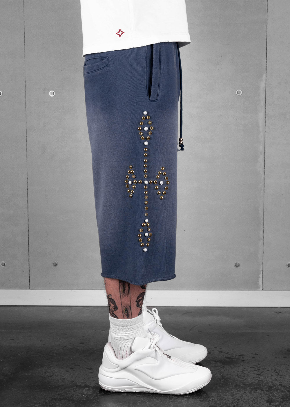 Commons Studios Rivet Sweatshort Navy Blue
