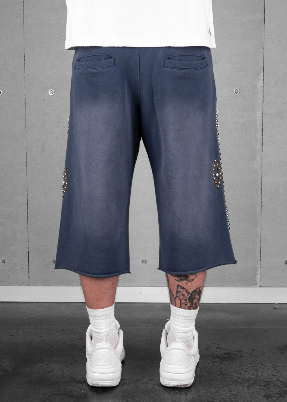 Commons Studios Rivet Sweatshort Navy Blue