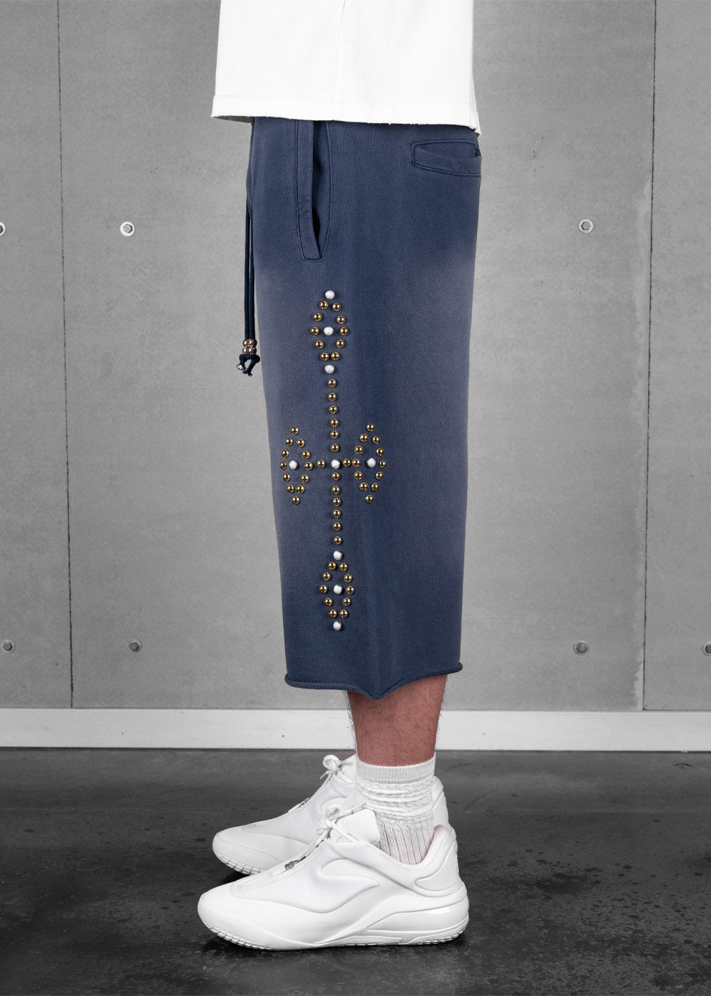 Commons Studios Rivet Sweatshort Navy Blue