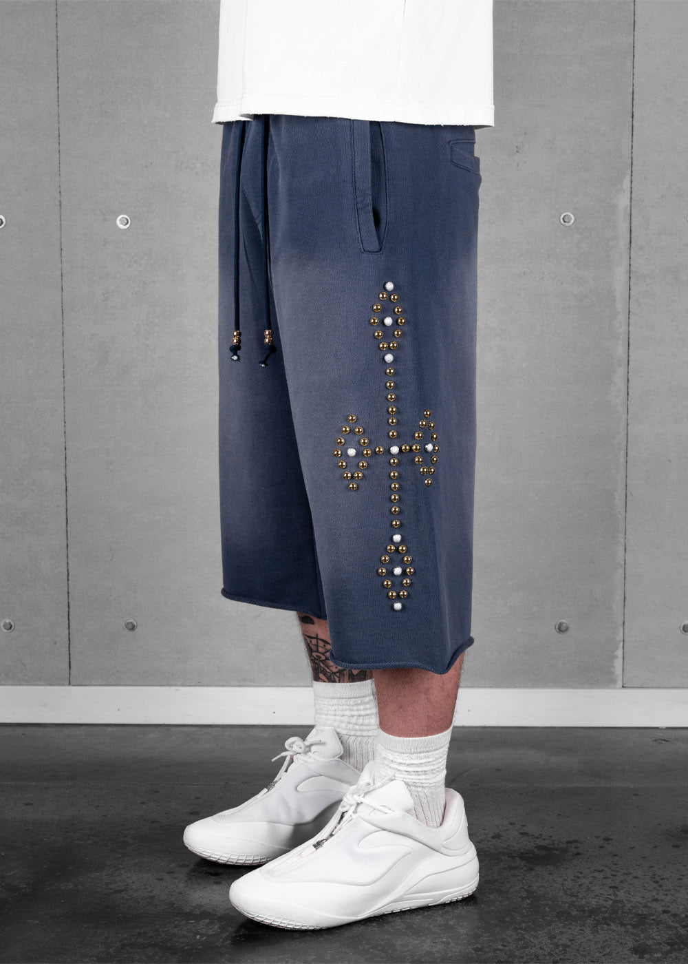 Commons Studios Rivet Sweatshort Navy Blue