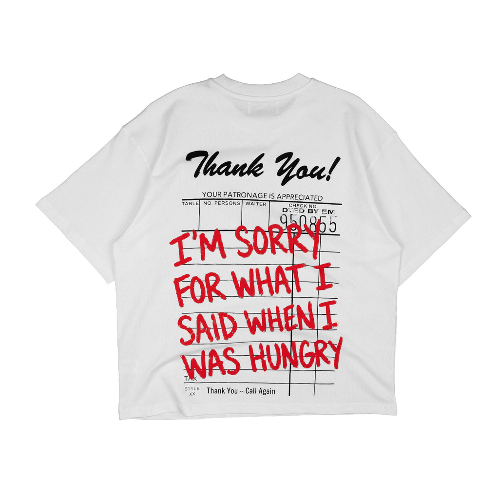 Compliments I Was Hungry White Vintage Shirt