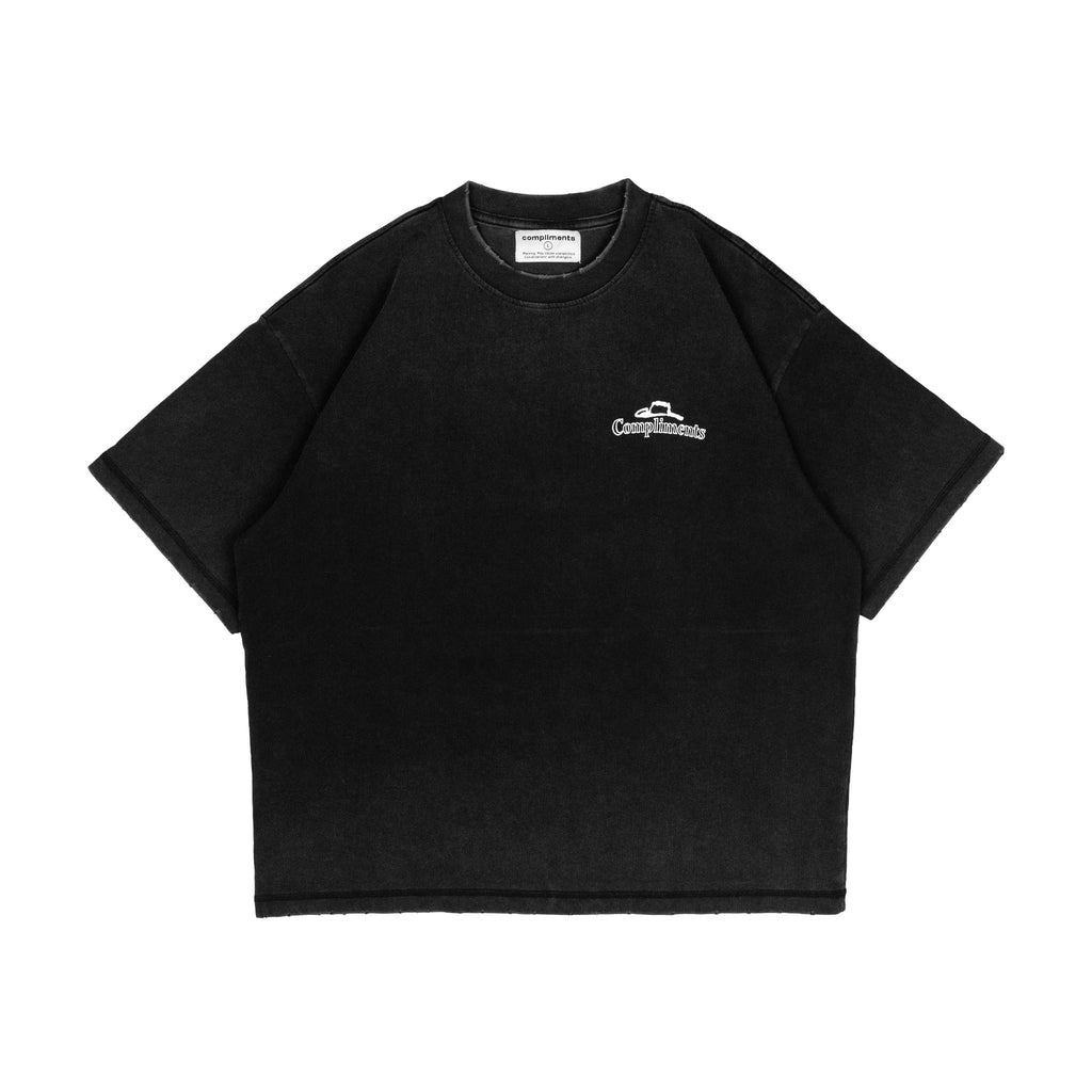 Compliments The Road Ends Black Vintage Tee