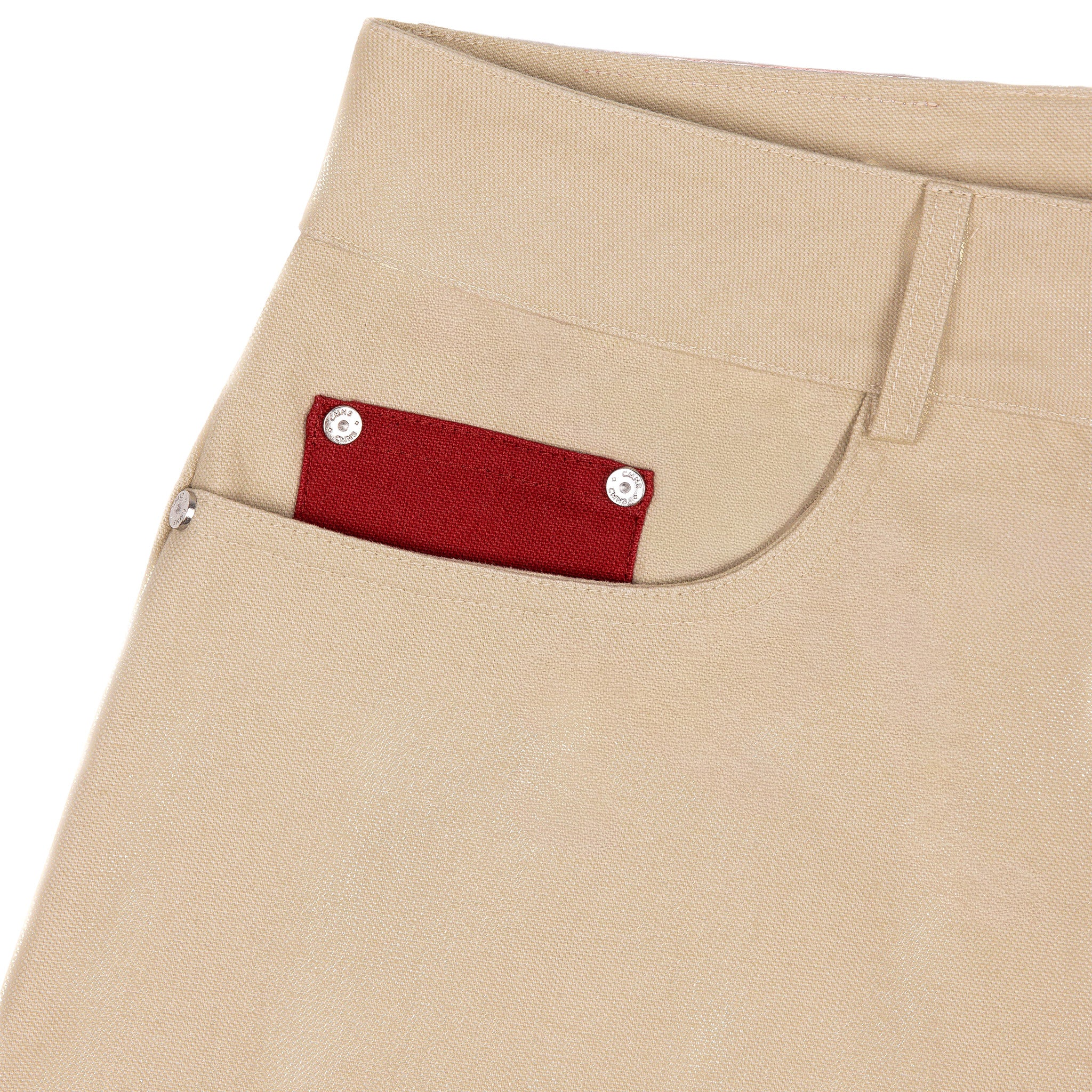 Commons Double Knee Canvas Short Cream