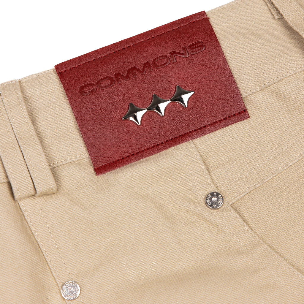 Commons Double Knee Canvas Short Cream